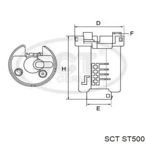 7702033200 Toyota filtro combustible