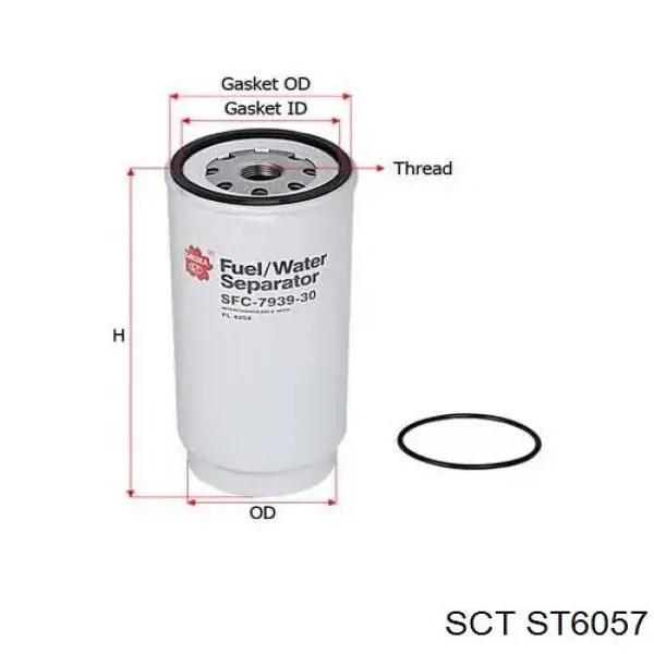 DAF1433649 DAF filtro combustible