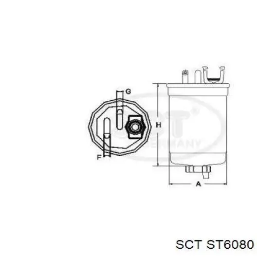 ST6080 SCT filtro combustible