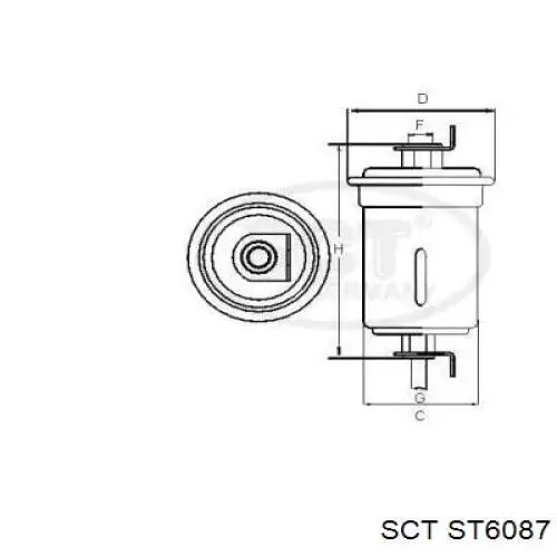 ST6087 SCT filtro combustible