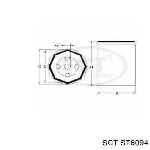 ST 6094 SCT filtro combustible