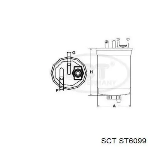 ST6099 SCT filtro combustible