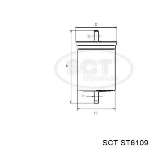 ST6109 SCT filtro combustible