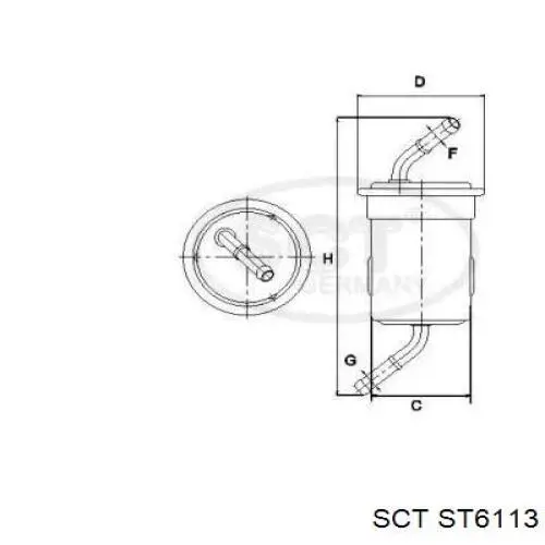 ST6113 SCT filtro combustible