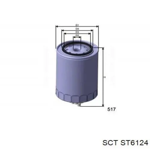 ST6124 SCT filtro de combustible