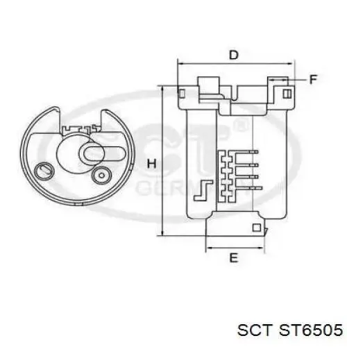 ST6505 SCT filtro combustible