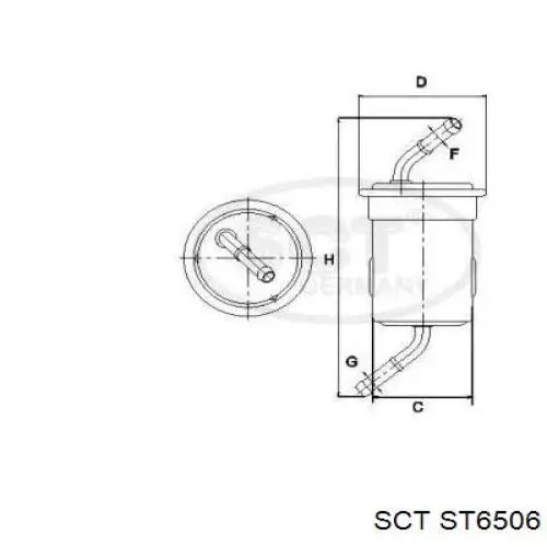 ST6506 SCT filtro combustible