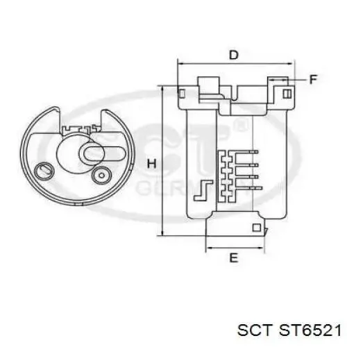 ST6521 SCT filtro combustible