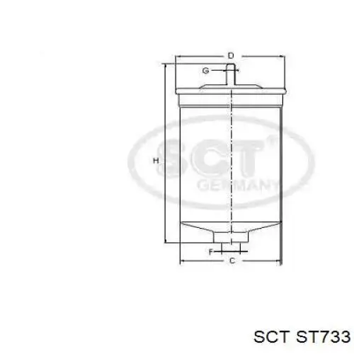 ST 733 SCT filtro combustible