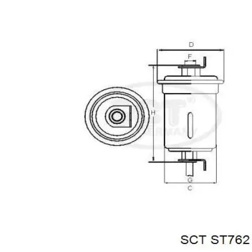 ST762 SCT filtro de combustible