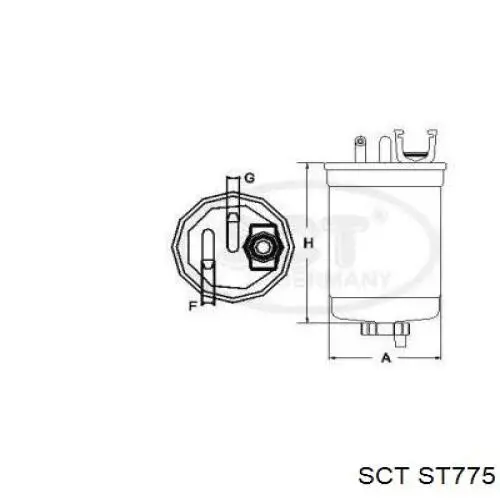 ST775 SCT Filtro de gasolina