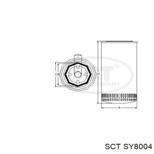 SY8004 SCT filtro hidráulico, transmisión automática