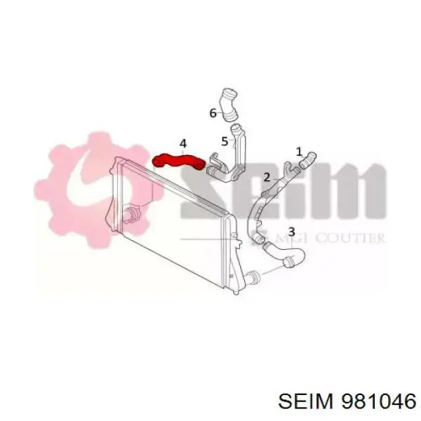 981046 Seim tubo flexible de aire de sobrealimentación, de turbina