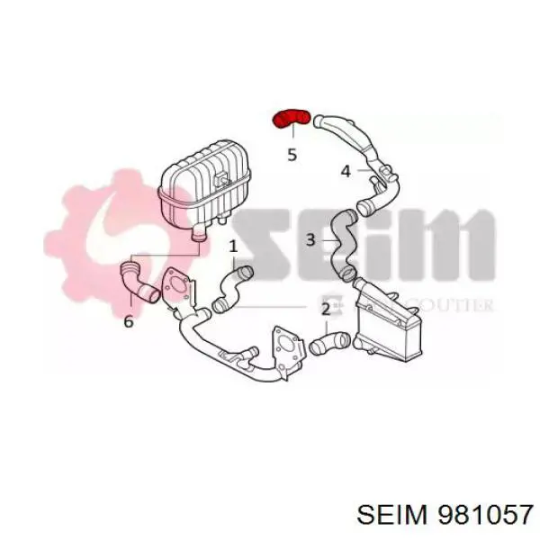 981057 Seim tubo flexible de aire de sobrealimentación, de turbina