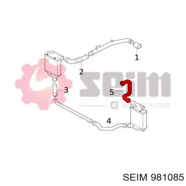 Tubo intercooler 09714 Metalcaucho