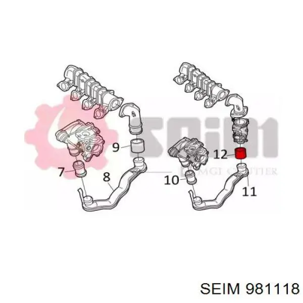 981118 Seim tubo flexible de aire de sobrealimentación, de turbina