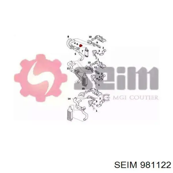 981122 Seim tubo flexible de aire de sobrealimentación