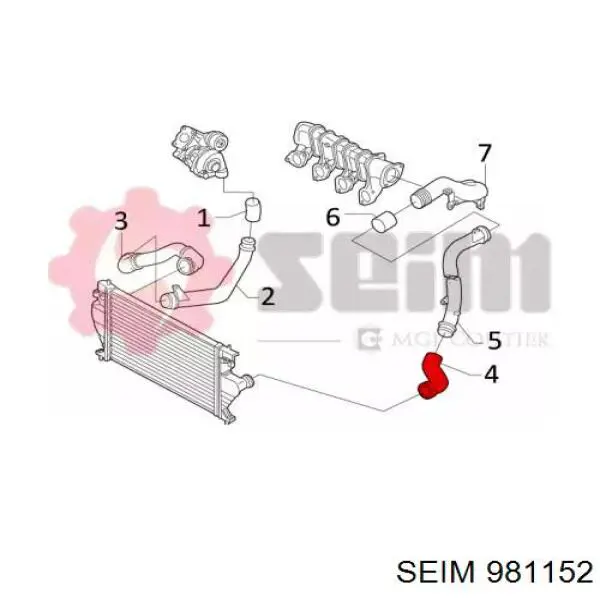 0382Q1 Peugeot/Citroen tubo flexible de aire de sobrealimentación inferior izquierdo