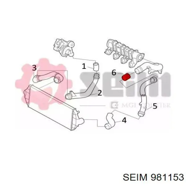 Tubo intercooler 09955 Metalcaucho