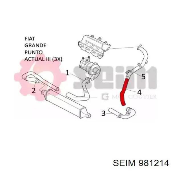 Tubo intercooler 09936 Metalcaucho