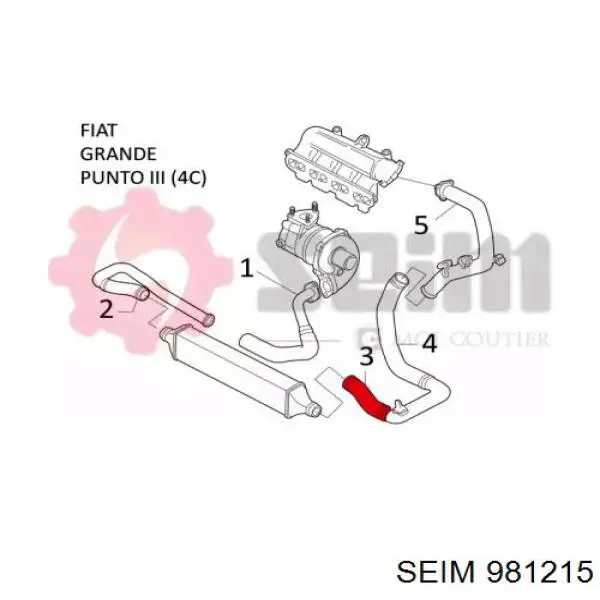 Comprar 55703078 Fiat/Alfa/Lancia Tubo intercooler
