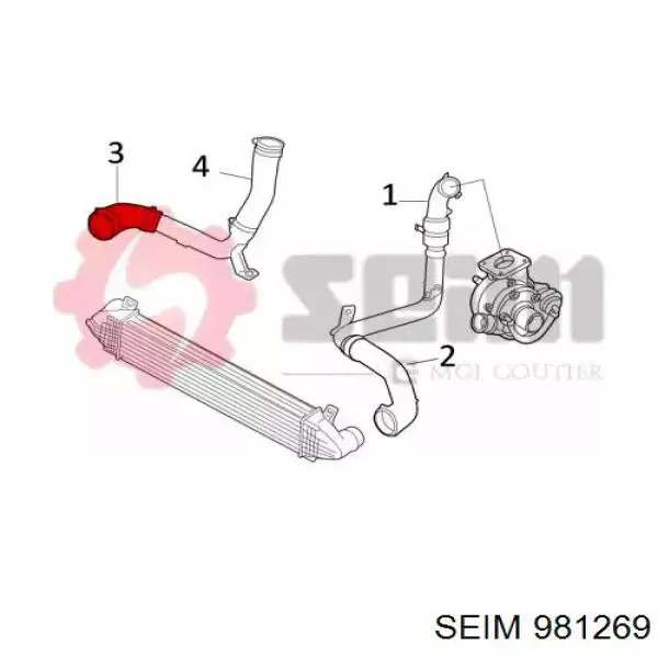 753011 Cautex Manguera del intercooler