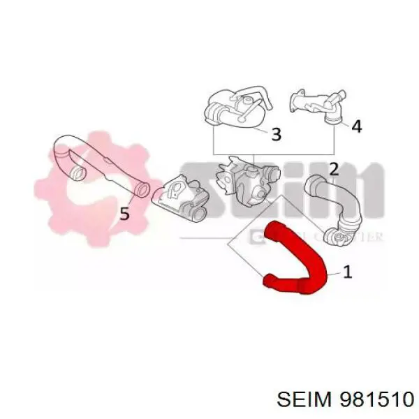 981510 Seim tubo flexible de aire de sobrealimentación, a turbina