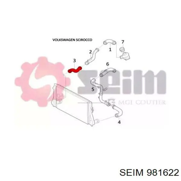 Tubo flexible de aire de sobrealimentación inferior izquierdo Volkswagen Golf 6 (5K1)