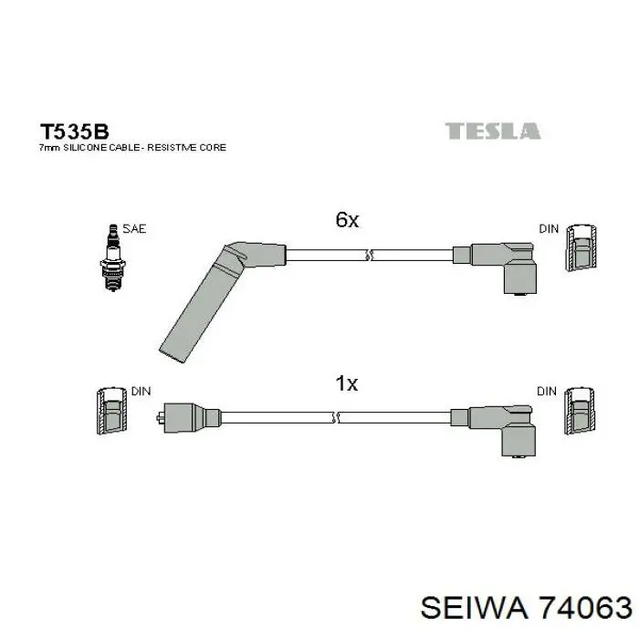74063 Seiwa cables de bujías