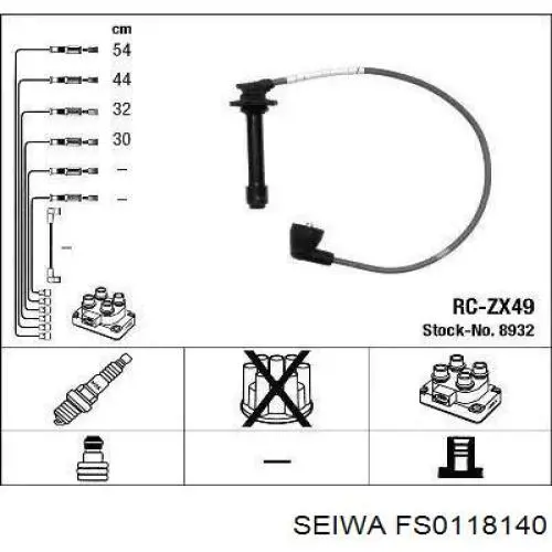 FS0118140 Seiwa juego de cables de encendido