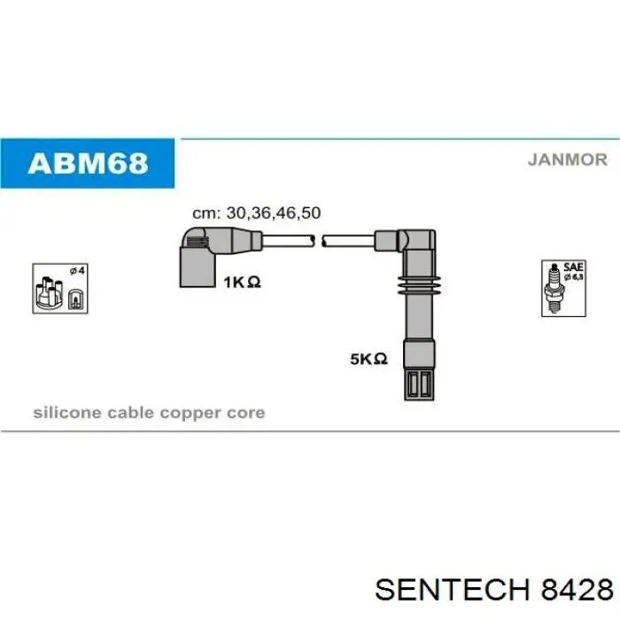 8428 Sentech juego de cables de encendido