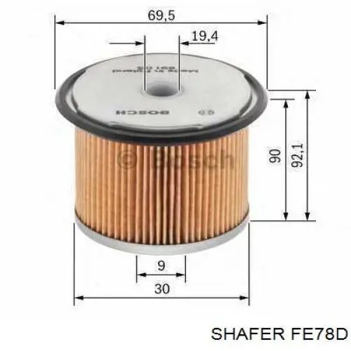 FE78D Shafer filtro combustible