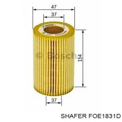 FOE1831D Shafer filtro de aceite