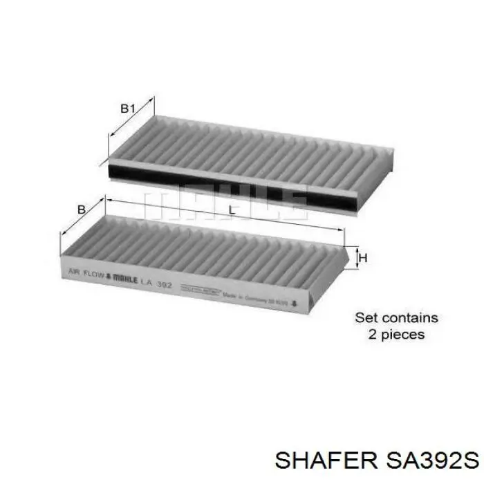 SA392S Shafer filtro habitáculo