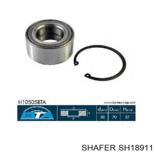 SH18911 Shafer Rodamientos de rueda delantero
