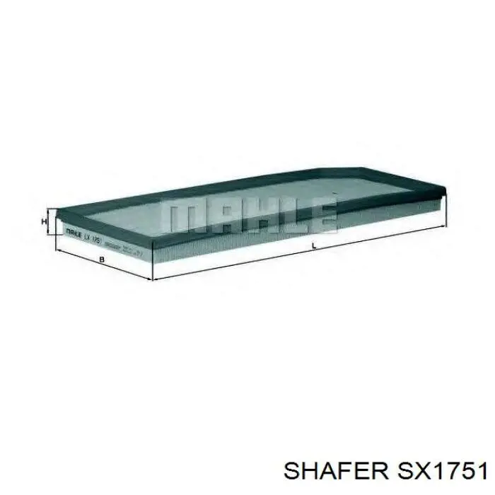 SX1751 Shafer filtro de aire