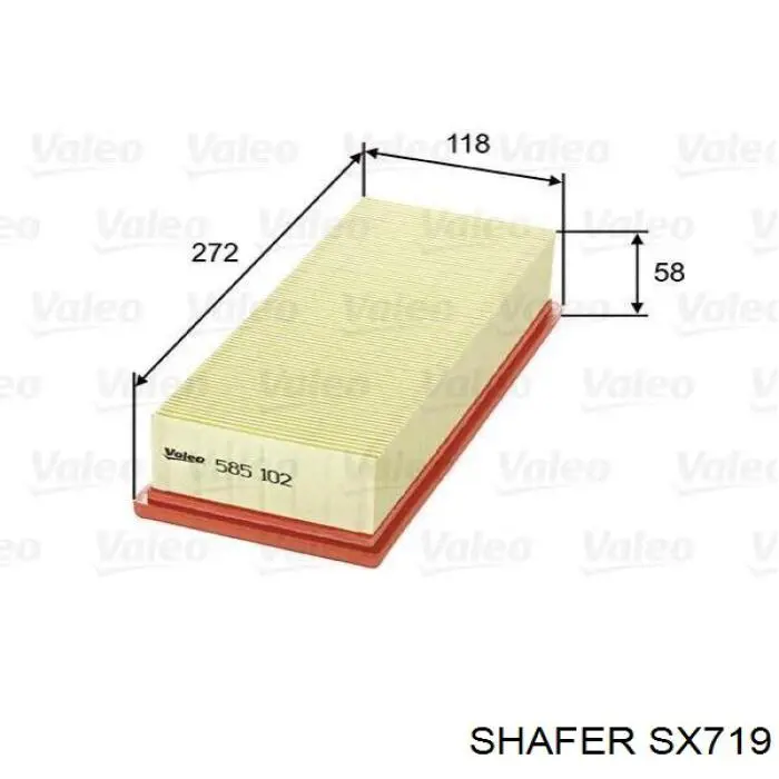 SX719 Shafer filtro de aire