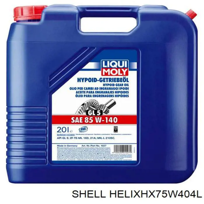 Aceite de motor SHELL HELIXHX75W404L