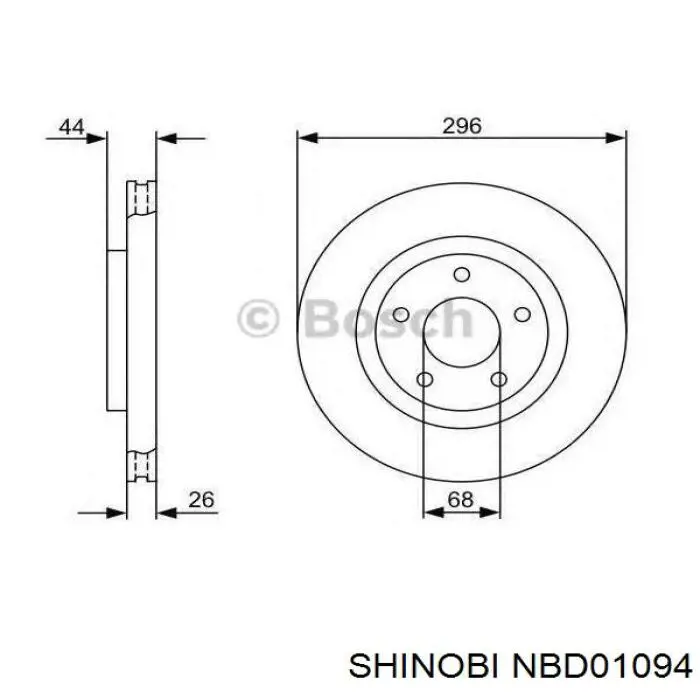 Freno de disco delantero Volkswagen Caddy 2 9K9