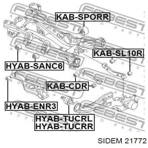 Brazo inferior izquierdo de la suspensión delantera Sidem 21772