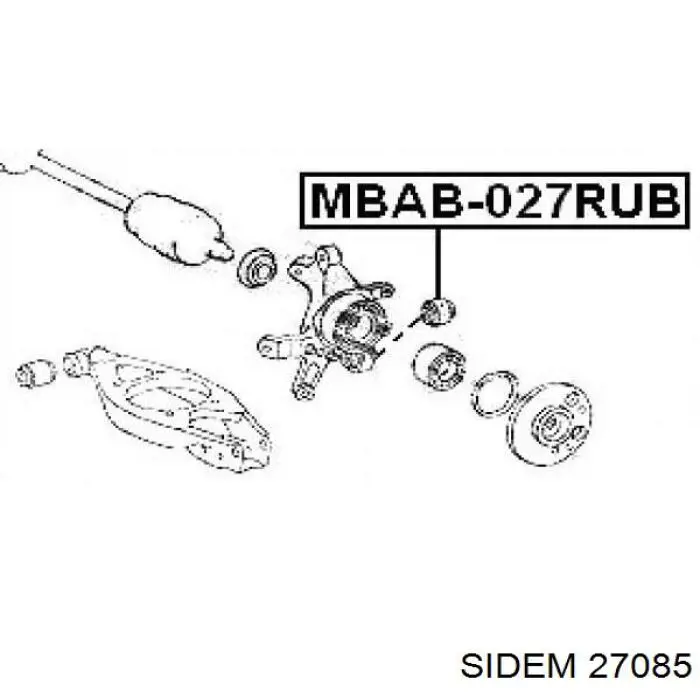Silentblock del brazo de suspensión 27085 Sidem