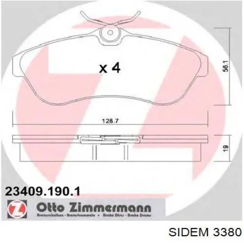 Rótula inferior de suspensión 3380 Sidem