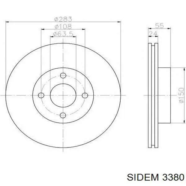 Rótula inferior de suspensión Sidem 3380