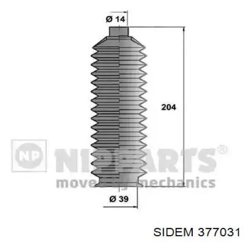4857260B10 Suzuki Guardapolvo de dirección derecho (cremallera)