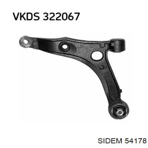 Brazo inferior izquierdo de la suspensión delantera Sidem 54178 precio, desde 106,39 EUR