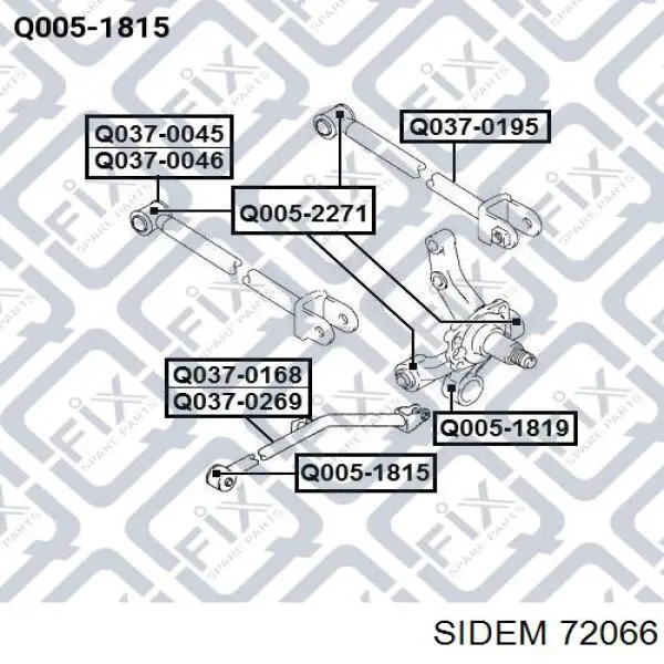 72066 Sidem barra estabilizadora delantera izquierda