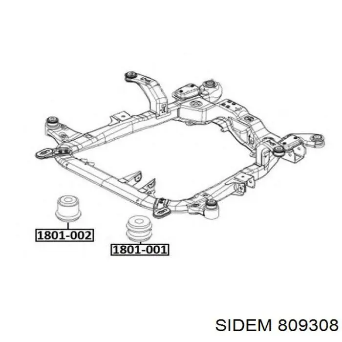 Comprar 809308 Sidem Buje silencioso del subchasis delantero