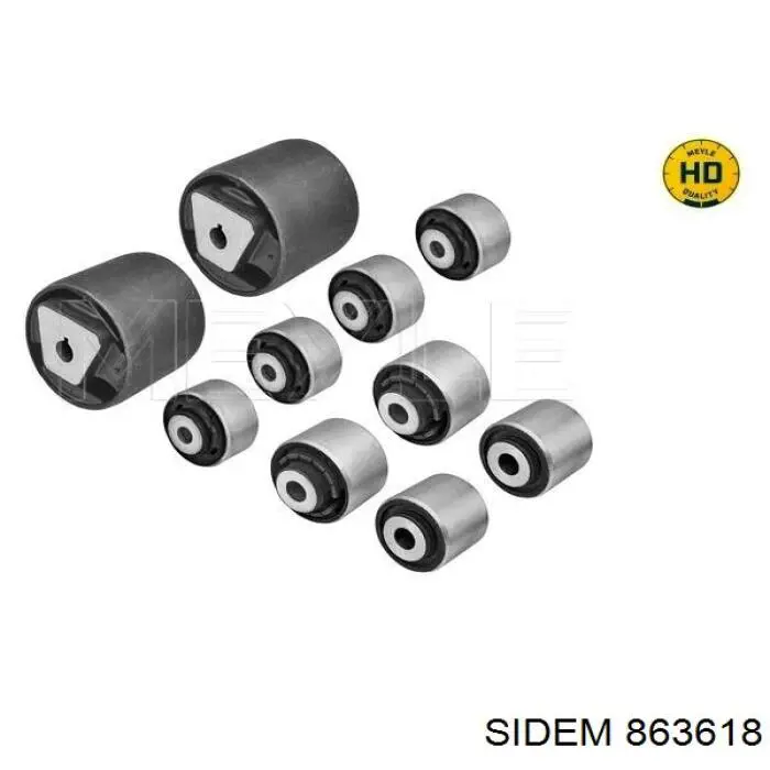 Buje del brazo de suspensión delantero superior 863618 Sidem