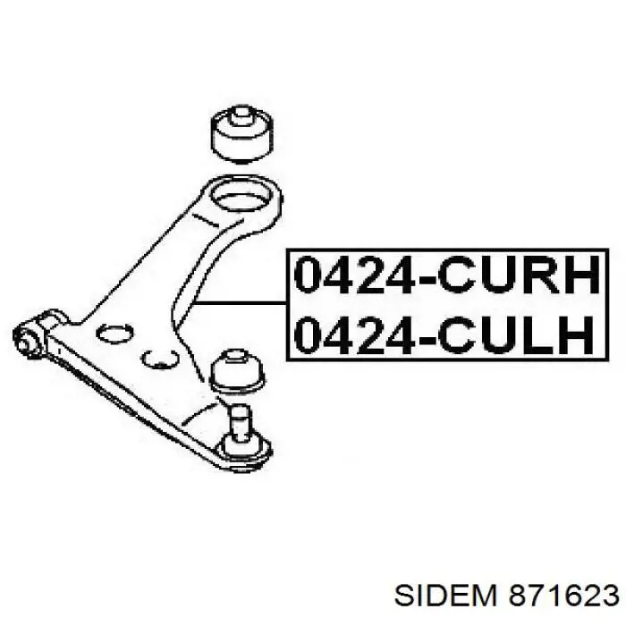 Silentblock del brazo de suspensión 871623 Sidem