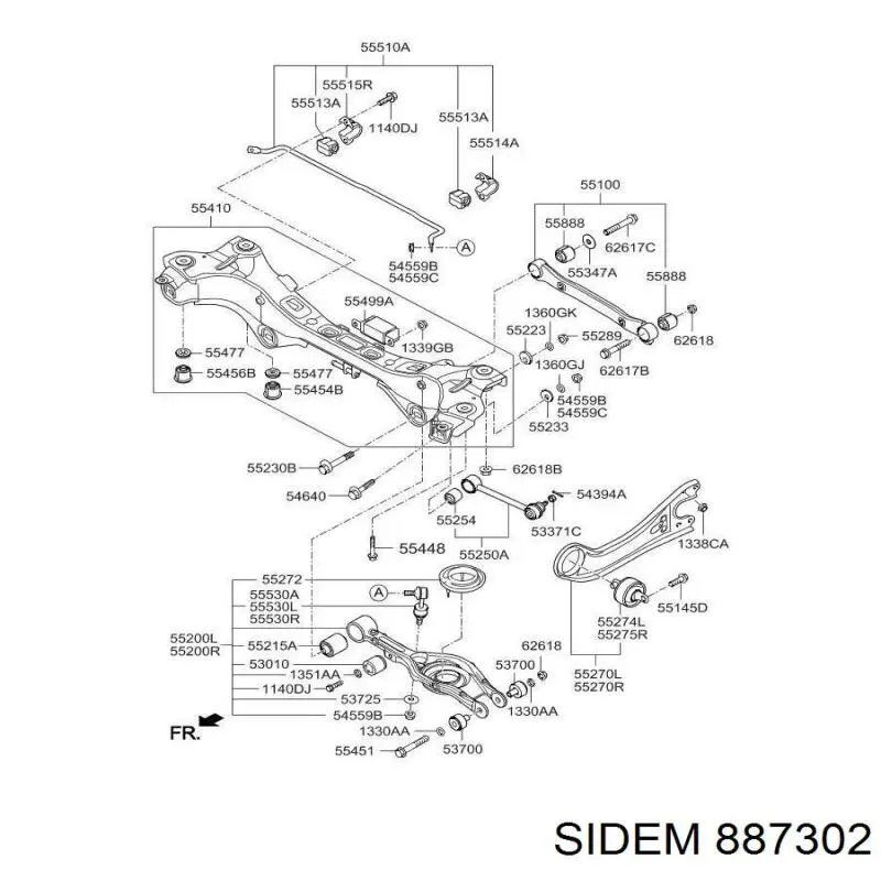 HY-SB-14679 Moog suspensión, brazo oscilante, eje trasero, inferior